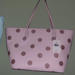 Kate Spade pink polka dot tote